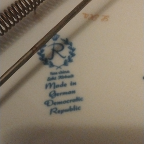 Reichenbach Porcelain Floral Cobalt Plate - Picture 6 of 6